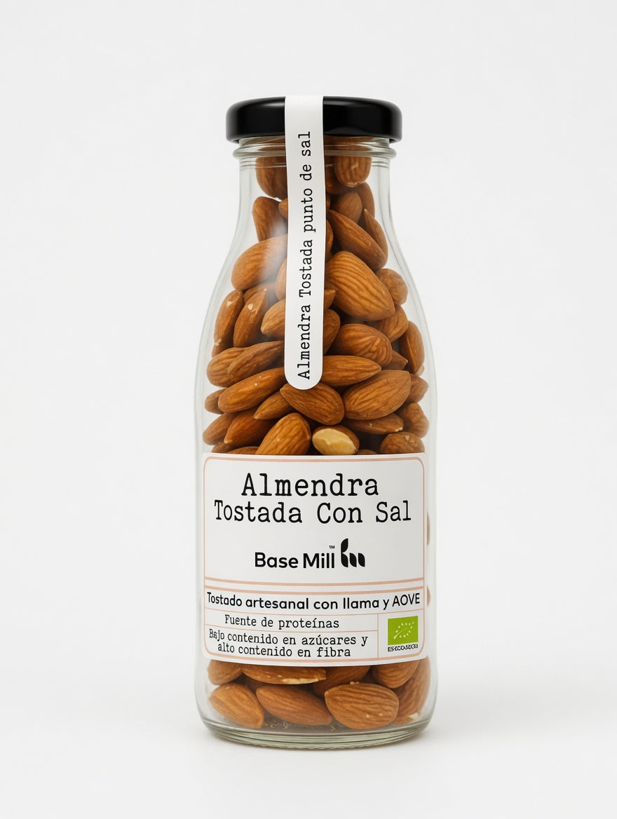 Almendra tostada con piel y sal ECO, 145g