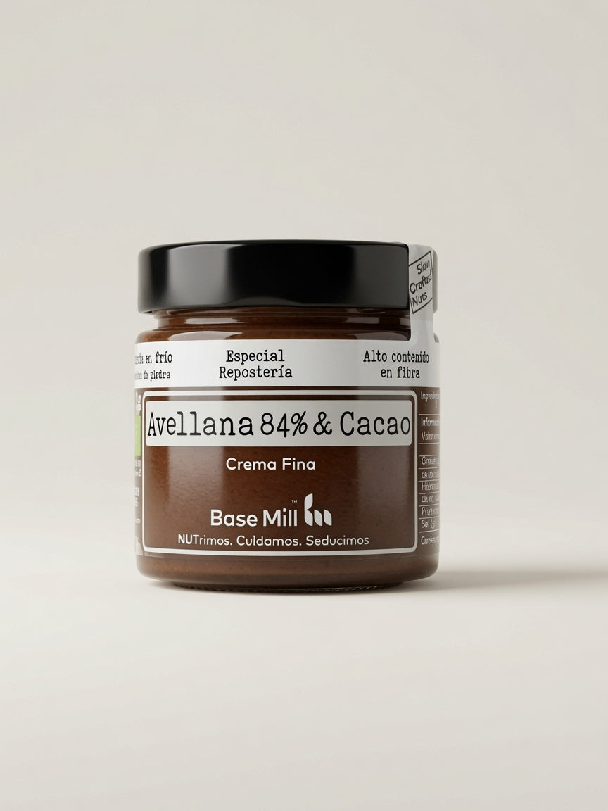Crema fina de Avellanas 84% y Cacao, 200g