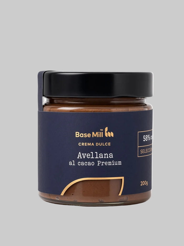 Crema gourmet Avellanas 58% y Cacao PREMIUM ECO, 200g