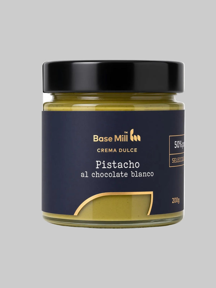 Crema gourmet Pistacho 50% y chocolate blanco, 200g
