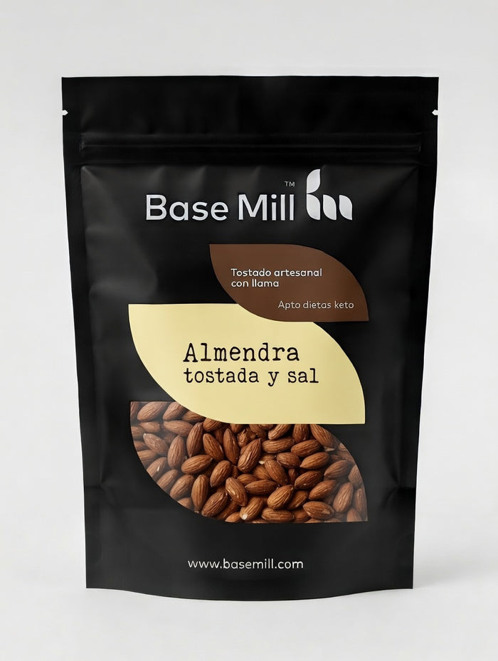 Almendra tostada con piel y sal ECO, 1Kg